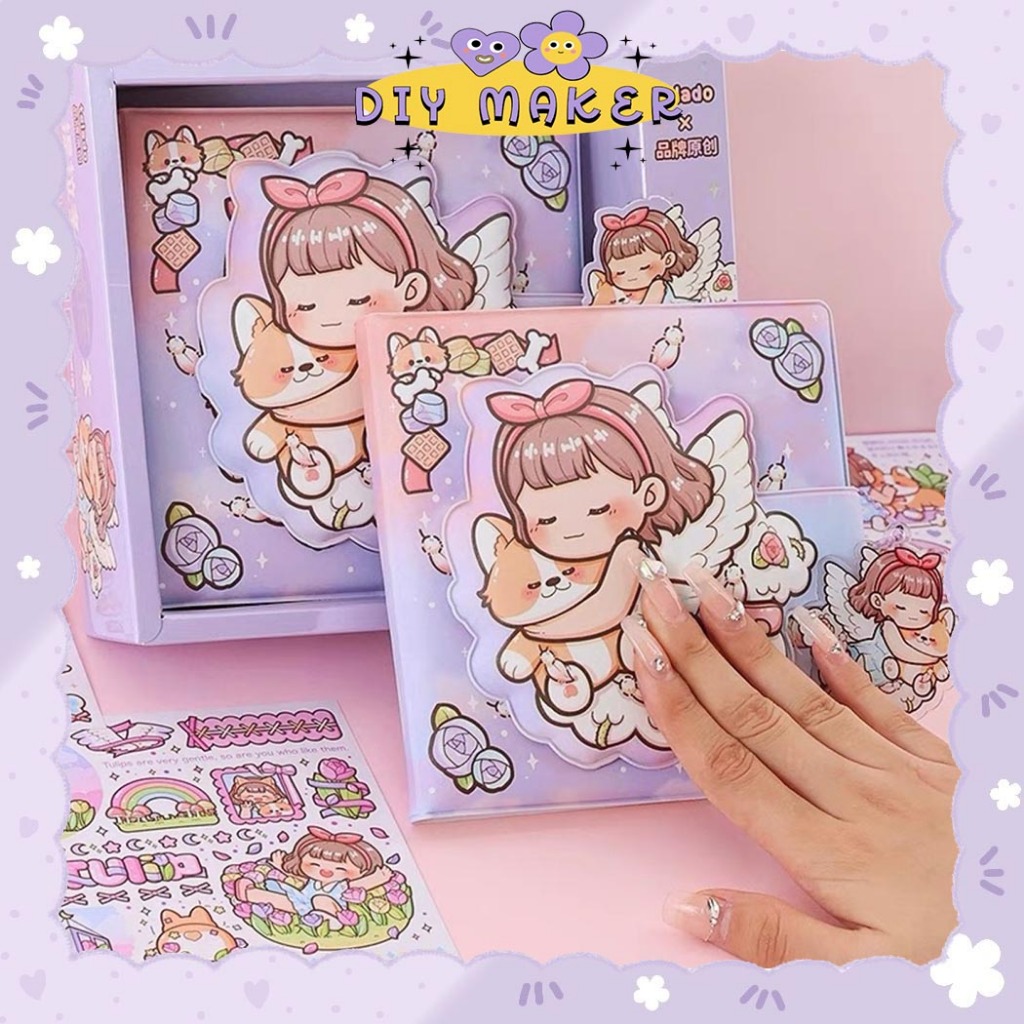 

DM Buku Jurnal Squishy Buku Diary Notebook Aesthetic Dodogirl With Dog Buku Motif Kartun TLD134