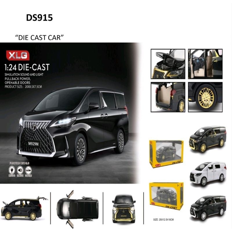 Mainan Anak Mobil Alphard Alloy DIECAST size Besar TH638