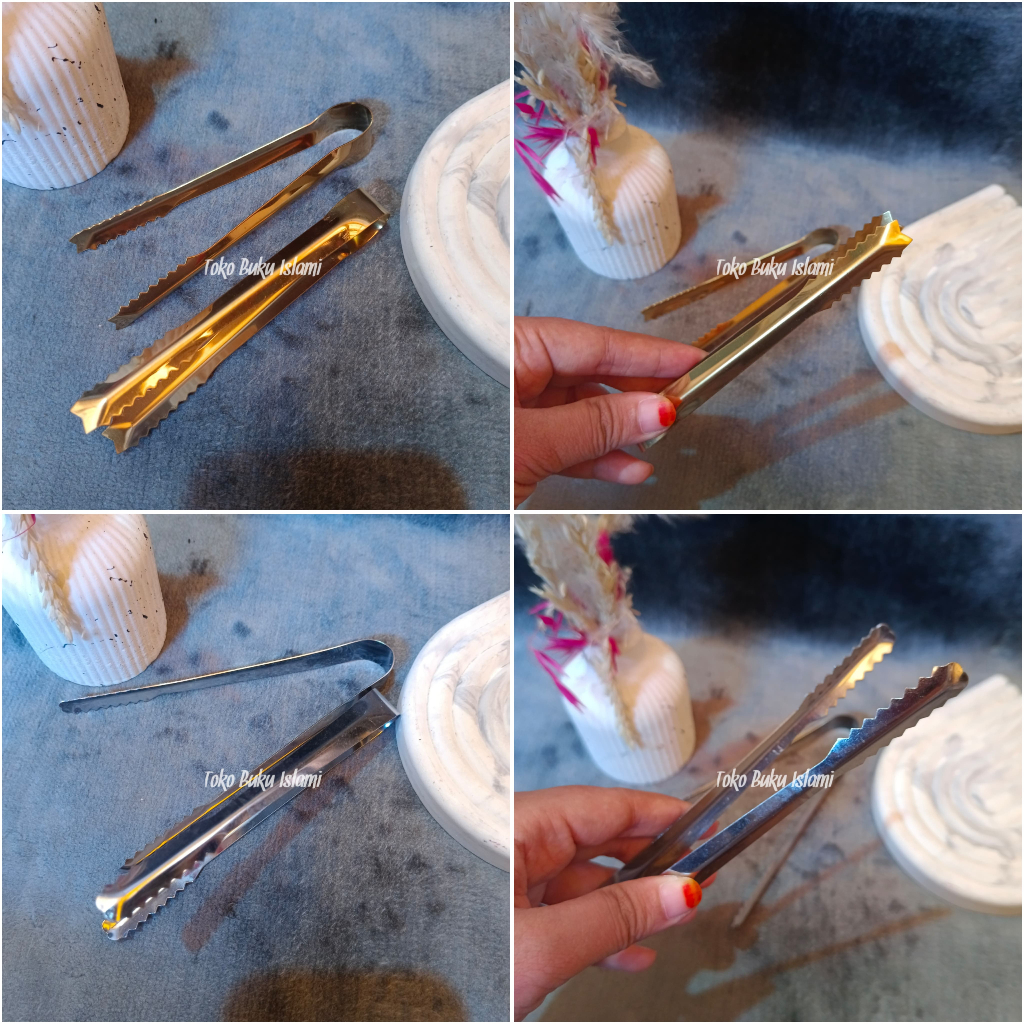 Capitan Stainless Steel Capit Es Batu Jepitan Mini Capit Silver Capit Gold