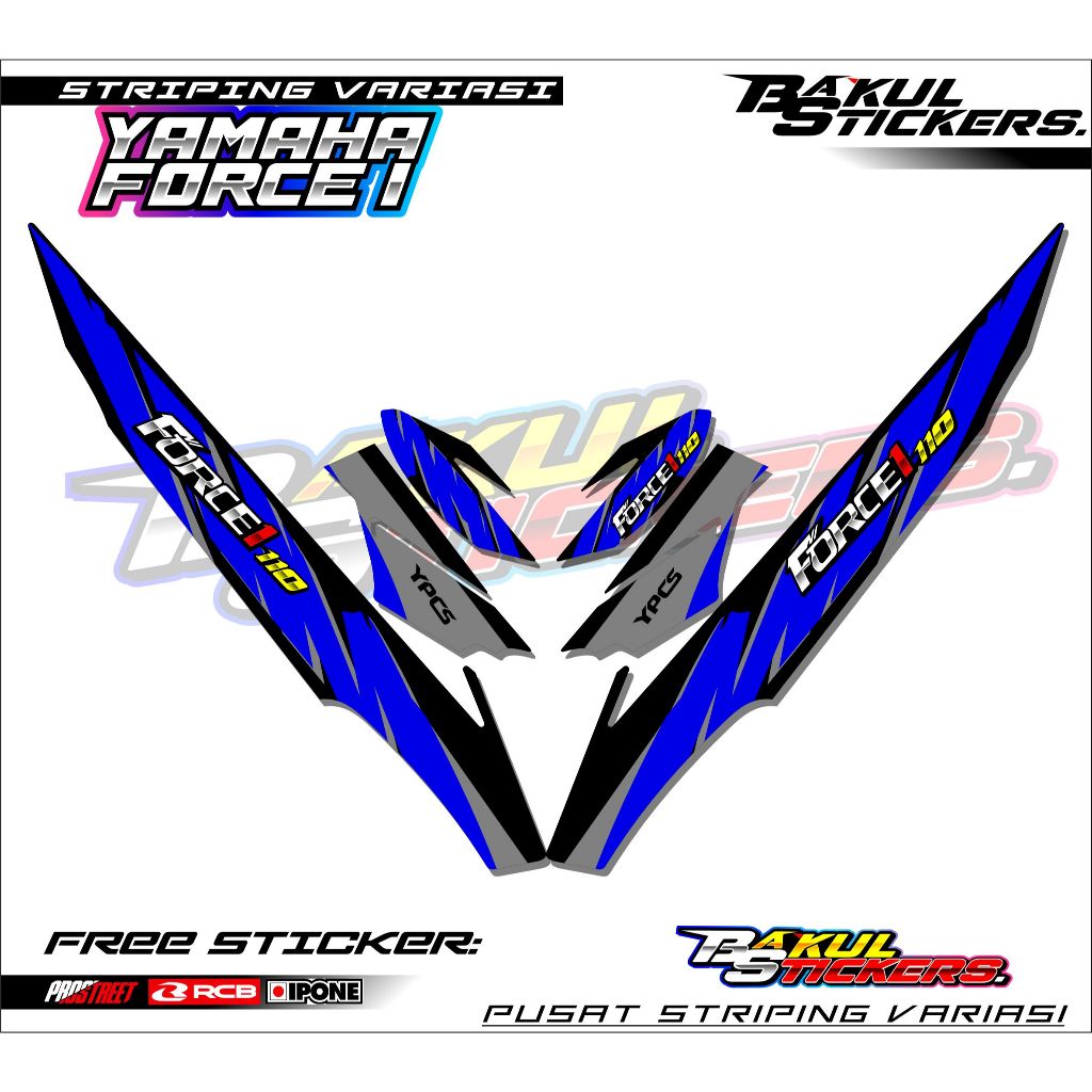 STRIPING VARIASI  YAMAHA FORCE ONE / STICKER LIST MOTOR YAMAHA  FORCE ONE