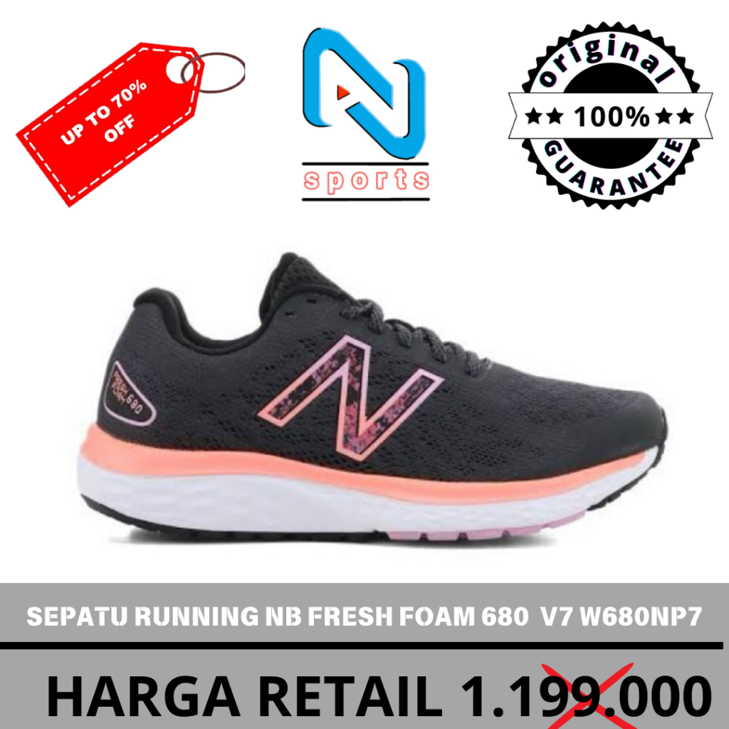 SEPATU RUNNING NB FRESH FOAM 680 WOMEN V7 W680NP7 ORIGINAL 100%