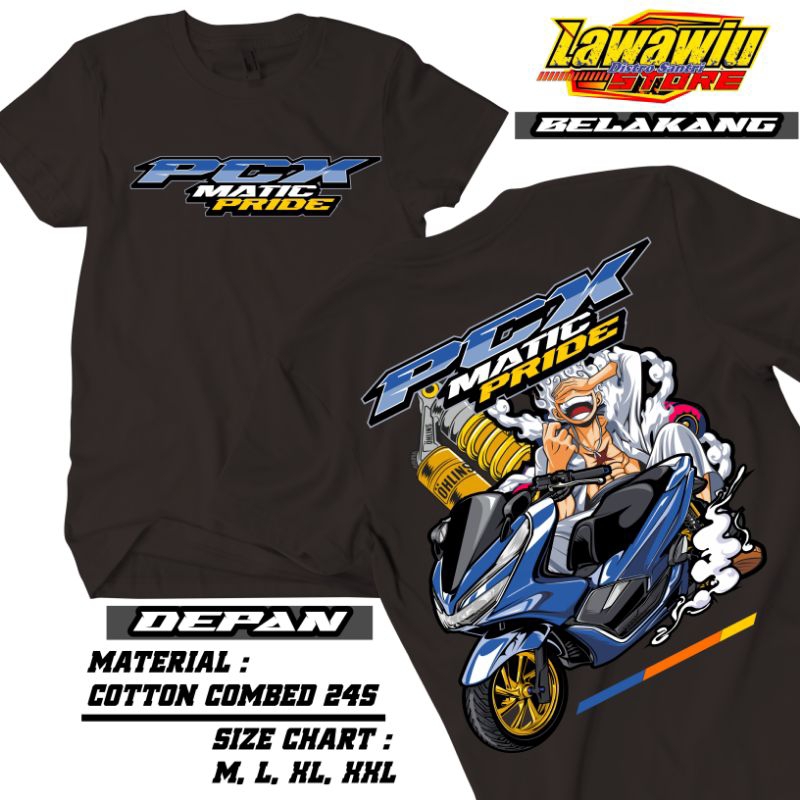 T-SHIRT KAOS - PCX 160 - PCX Modifikasi - PCX Thailook - Kaos PCX 160 Unisex pria wanita - Kaos Pcx 