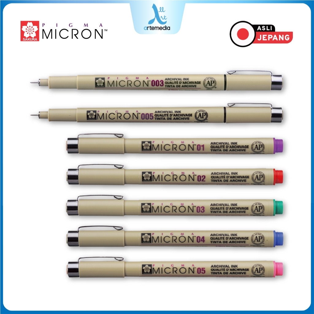 

RK Sakura Pigma Micron Drawing Pen 003 005 01 02 03 04 05 08 10 Fine Liner