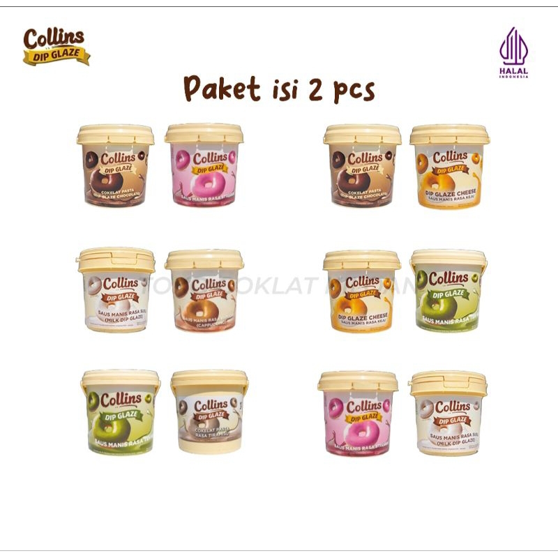 

(COD-Dapat 2 pc)Colins dip glaze 300gr