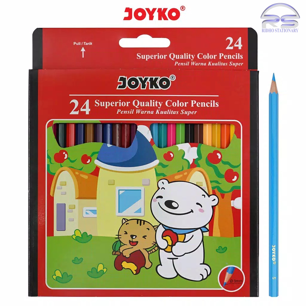

Pensil Warna Joyko 24 Warna Panjang CP-104 - ORIGINAL