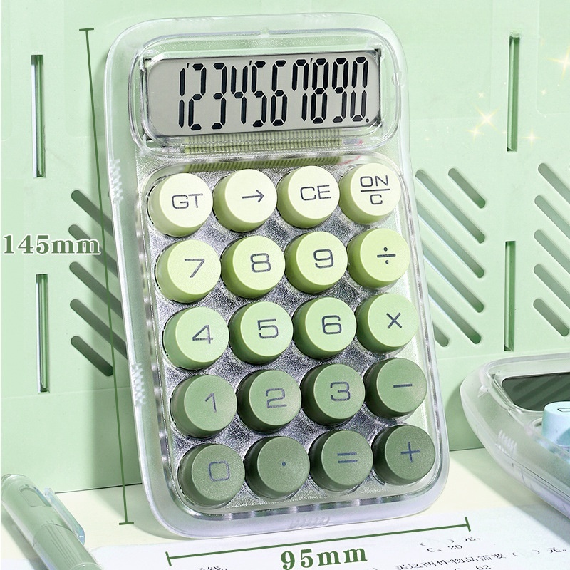 

LOOOOPY Kalkulator Tenaga Surya Layar Besar 10 Digit Tampilan HD Calculator Model Transparan