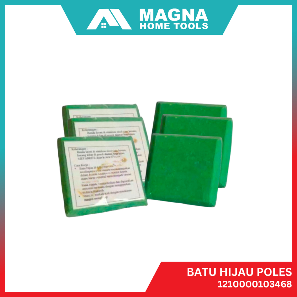 BATU HIJAU POLES BIJIAN PENGKILAP BESI/CHROME ALUMINIUM MESIN MOTOR