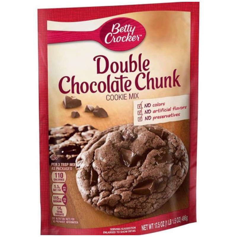 

Betty Crocker Double Chocolate Chunk Mix 496 gr
