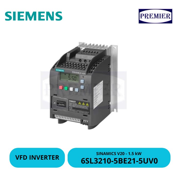 SIEMENS Inverter SINAMICS V20, 6SL3210-5BE21-5UV0, 1.5 kW