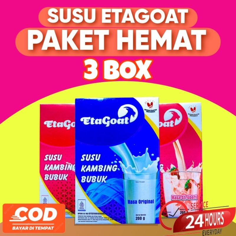 

EtaGoat Susu Kambing Bubuk Etawa - Tinggi Kalsium, Atasi Nyeri Sendi, Cegah Asam Lambung & Sehatkan Pencernaan