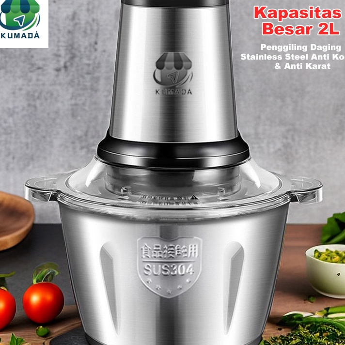 Spesial BLENDER DAGING STAINLEES STEEL 2 LITER  BLANDER FOOD CHOPPER STAINLESS  MEAT GRINDER STAINLE
