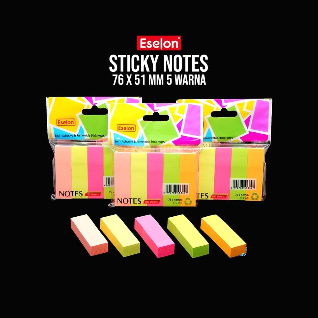 

STICKY NOTE 5 WARNA 76 X 51 MM