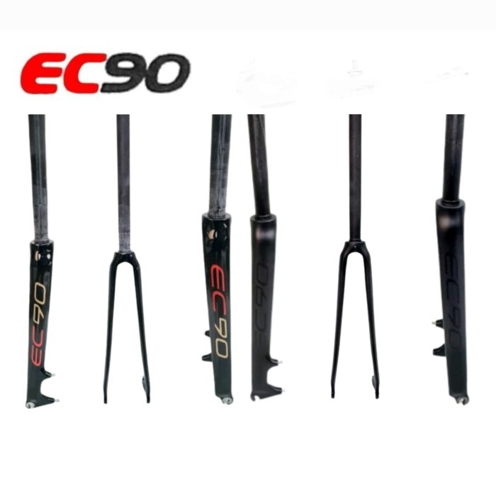 EC90 Fork Carbon Disc Brake Sepeda Roadbike 700C Front Fork Carbon Rigid U Brake C Brake Garpu Fork 