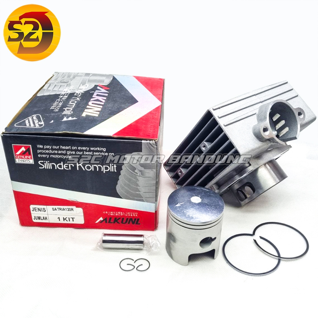 PAKET BORING BLOK SEHER PISTON BLOCK KOMPLIT SUZUKI SATRIA 120 R 2 TAK HIU LUMBA UKURAN STANDAR MLKU