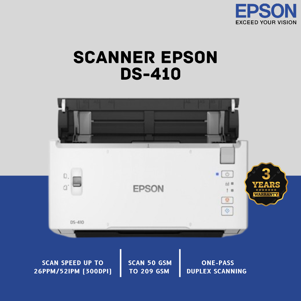 Scanner Epson DS-410 Epson DS410 Scan F4 Stitch Garansi Resmi