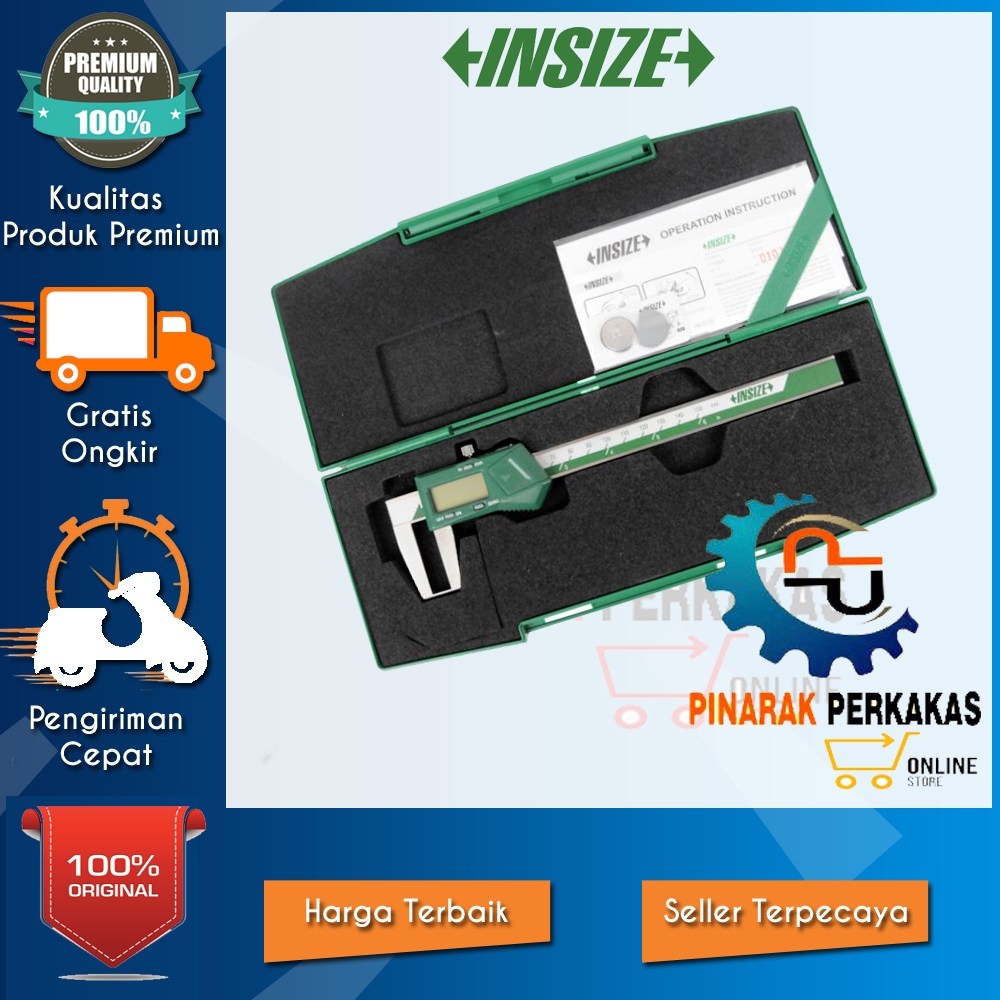 INSIZE 1187-150A JANGKA DIGITAL OUTSIDE NECK CALIPER 0-150mm/0-6 | Original Resmi Insize