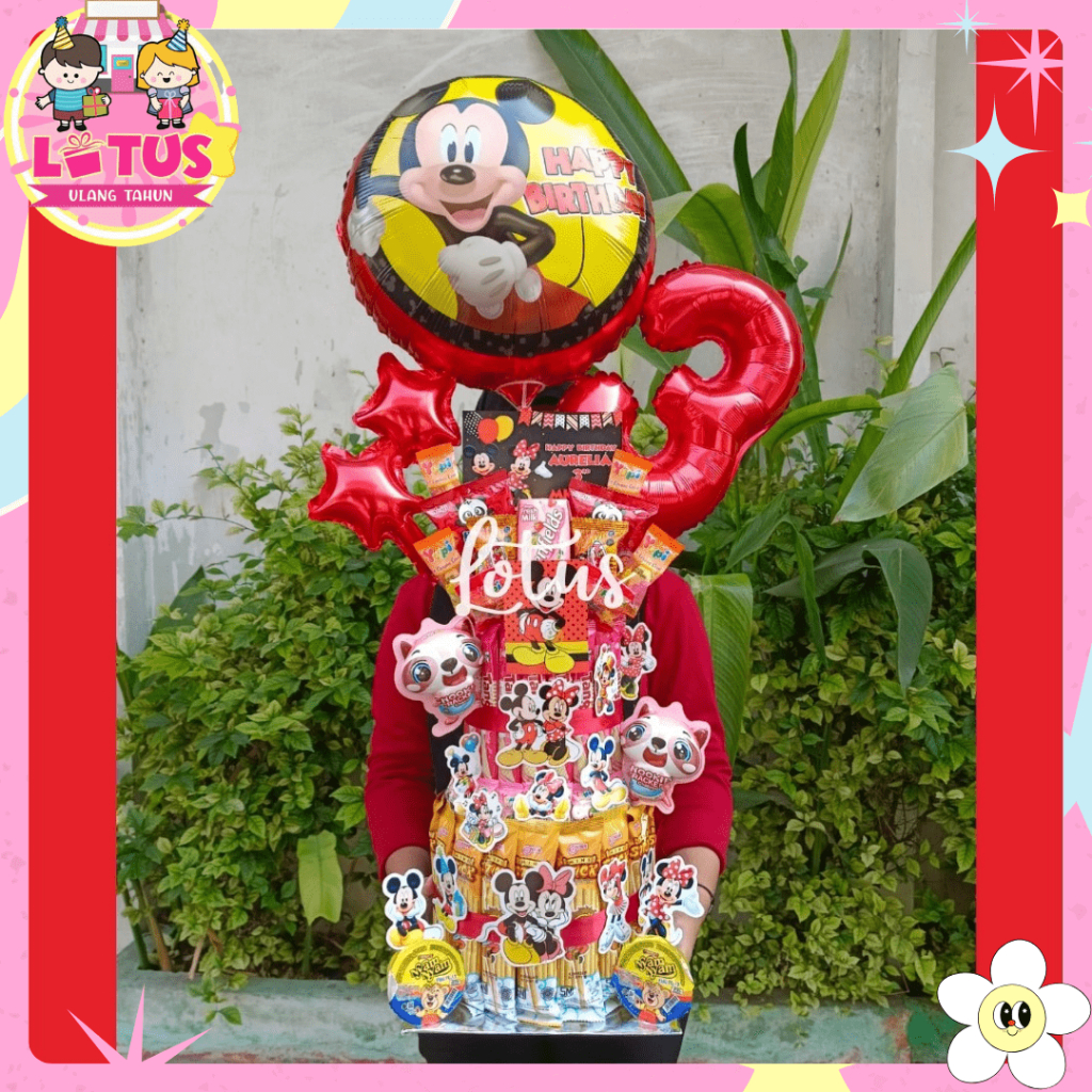 Snack Tower Balon/Tower Snack/Snack Tower Ulang Tahun/Balon Snack Tower/Balon Snack/Balon Hampers/Pa