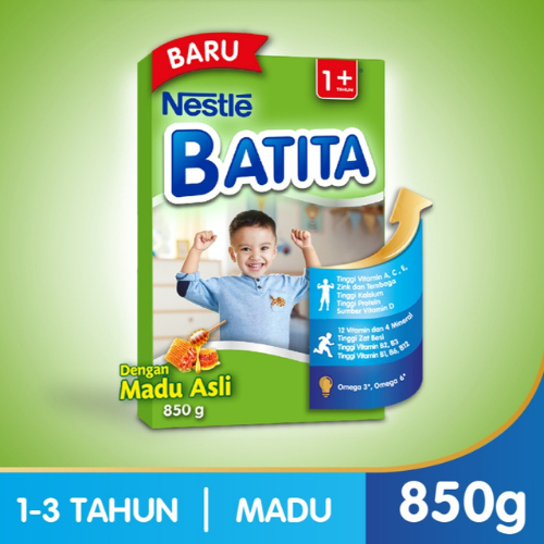 Nestlé BATITA 1+ Rasa Madu/Vanilla 1-3 tahun 850 gr