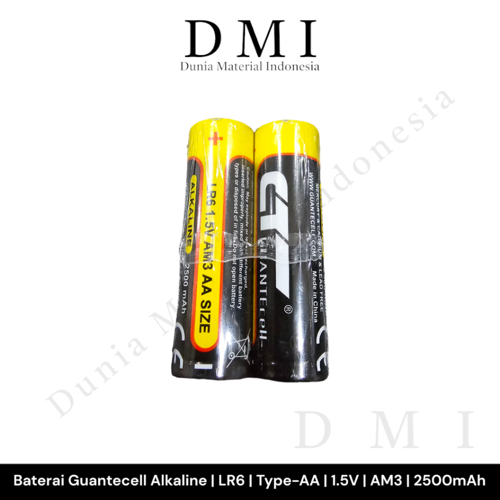 Baterai Guantecell Alkaline Tipe AA / A2 | Batu Batre | Battery | Batere | Batery | (1Set)