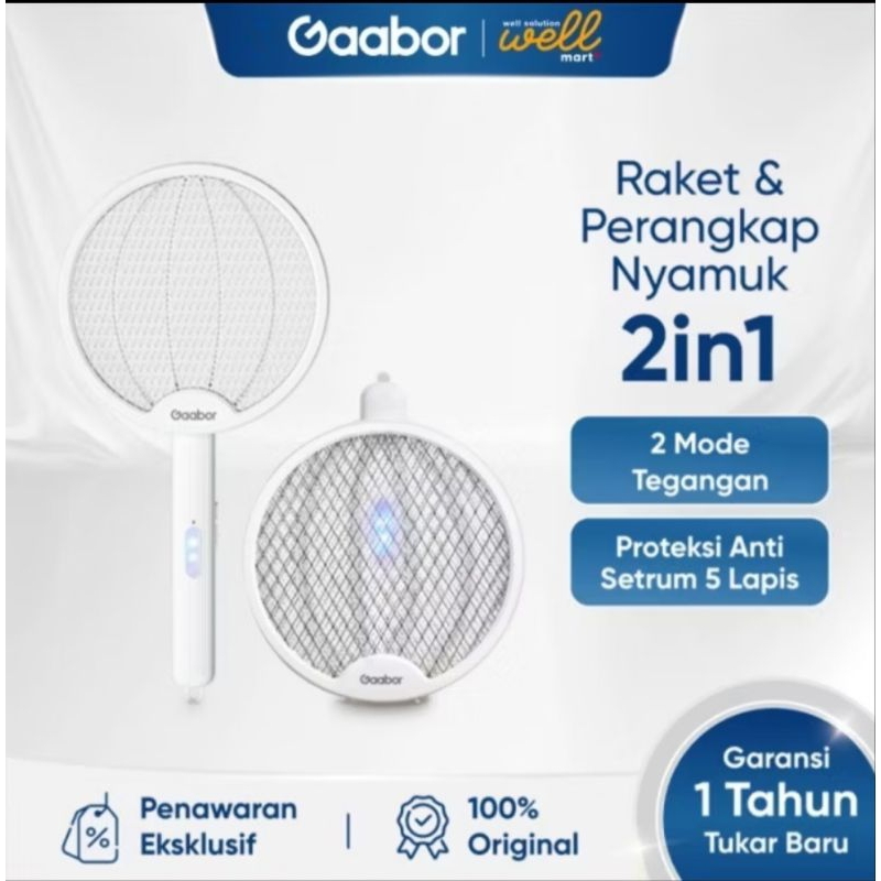 Raket Nyamuk Gaabor GMWD-M04A Raket nyamuk listrik Rusak Ganti Baru Electric Mosquito