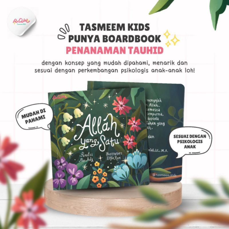 Boardbook Allah yg satu | boardbook anak| Buku islami