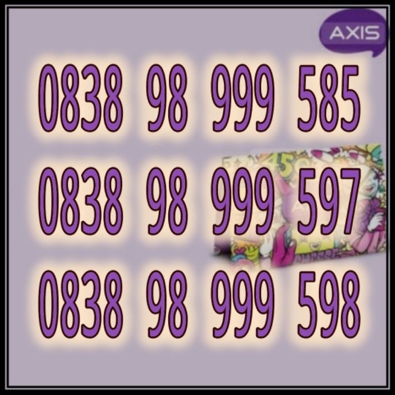 nomor cantik axis 999