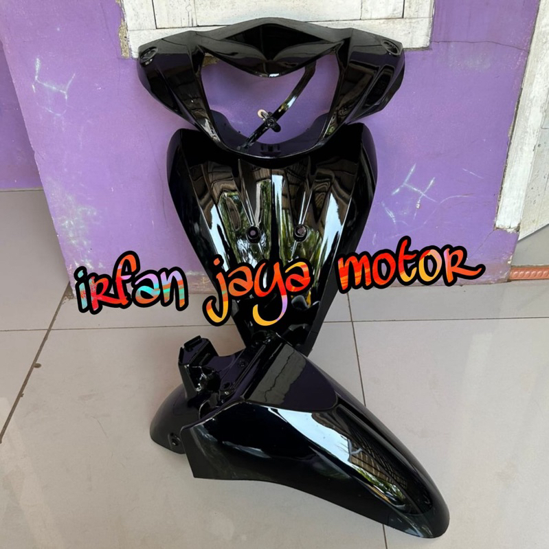 Paket Cover body depan Batok Tameng Sepakbor depan Honda Spacy karbu Spacy Fi hitam