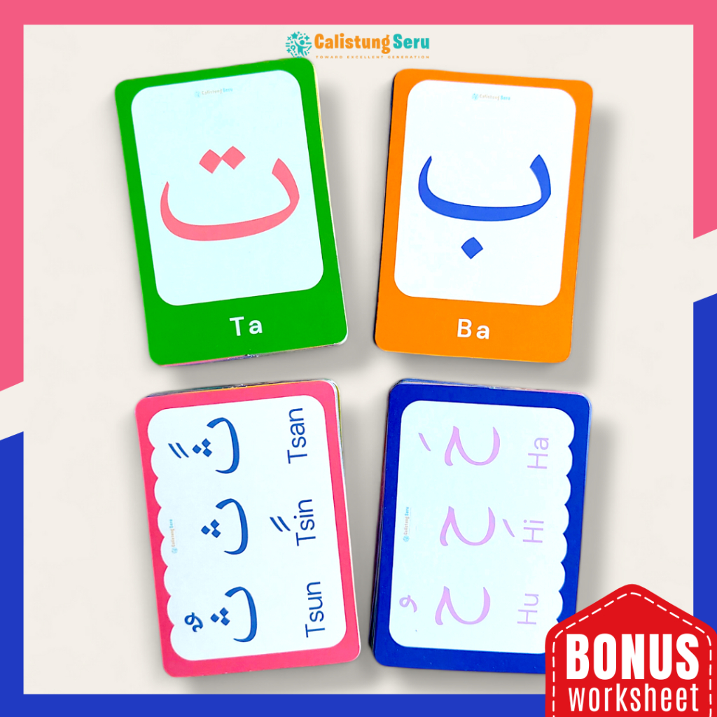 Calistungseru - Flash Card Hijaiyah / Kartu Huruf Hijaiyah Harokat Tanwin Free Worksheet