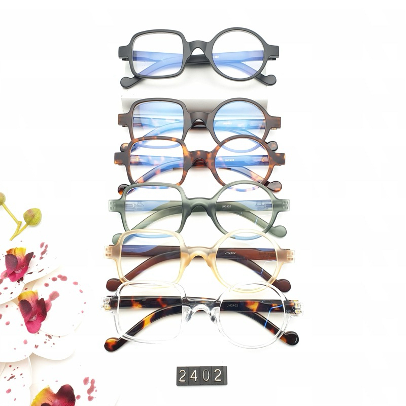 Kacamata/Frame Unik Kotak Bulat Size 45.16.143 Unisex 2402 Best seller-Kacamata Minus Photocromic-Bl