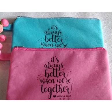 Tas Spunbond Pouch Resleting 75 Gsm Custom Sablon