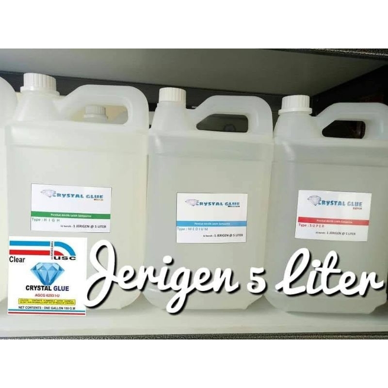 

super 5 ltr, lem akrilik jerigen 5 ltr