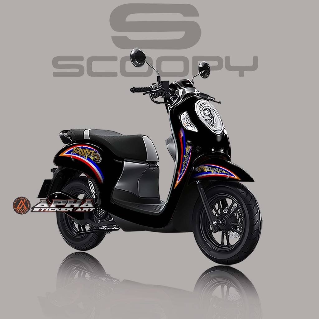 Sticker Striping Honda Scoopy Design Elegan | Striping Honda Scoopy 2020 2021 2022 2023 2024 009