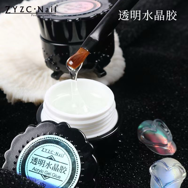 Nailcuratedd ZYZC Acrylic Gel Glue Emboss Design Nail Art 3D Embos Chrome Design