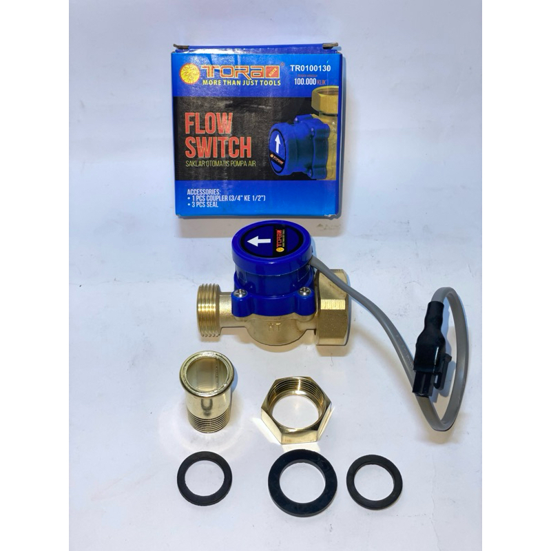 Tora weter Flow switch 1"+ 3/4" tora / saklar otomatis pompa air body Kuningan tora