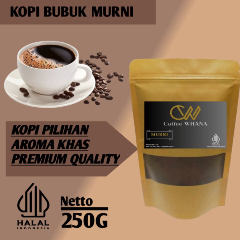 

Kopi Bubuk Murni 250g premium mantap murah terlaris berkualitas_Coffe Whana