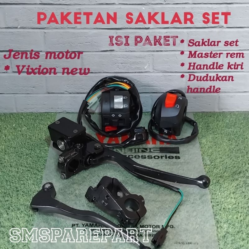 paketan saklar set yamaha vixion new nvl kabel gas 2 holder kiri kanan sen starter + master rem ruma