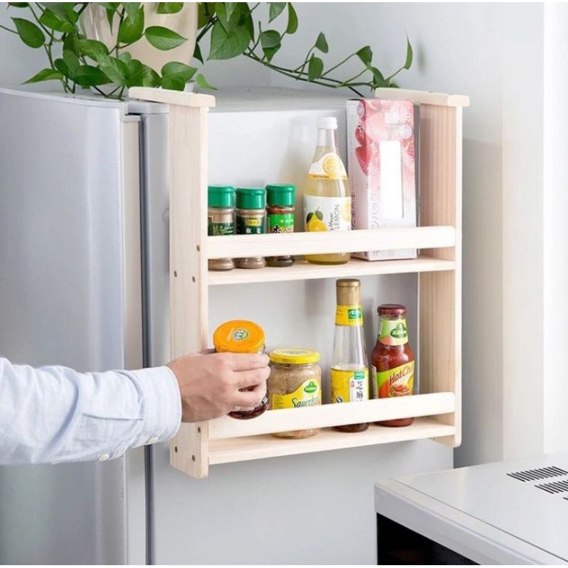 Rak Gantungan Kulkas Rak Bumbu Tempel Kulkas / Rak Gantung Serbaguna