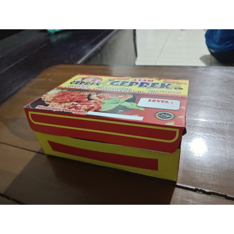 

Dus Geprek Custom/Dus Geprek Umum/Dus nasi