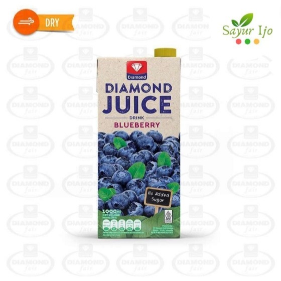 

DIAMOND Juice Drink Blueberry UHT Unsweet 1000 ML / Pack Fresh Jus Rasa Buah Blueberries Asli Minuman Instant Segar