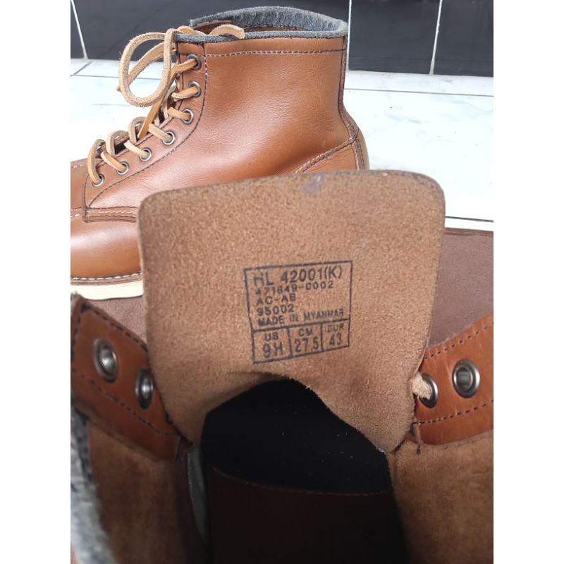 HAWKINS MOC toe boot sepatu kulit size 43 bekas
