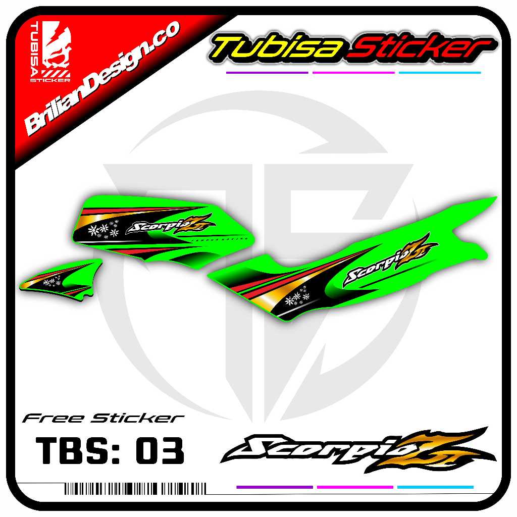 Striping List Variasi Yamaha Scorpio Z - Stiker Striping Motor Scorpio Z TBS.03