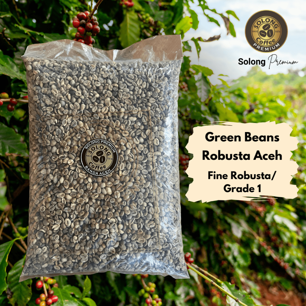 

Green Beans Robusta Aceh - Fine Robusta/ Grade 1 - Solong Premium