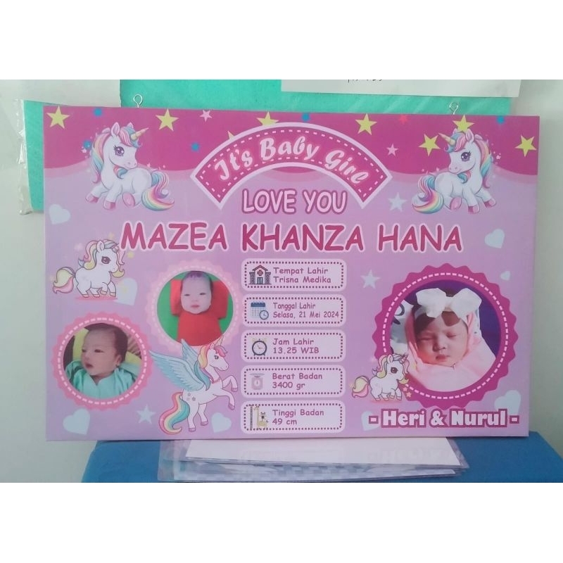 

papan nama baby 40cm x 60cm