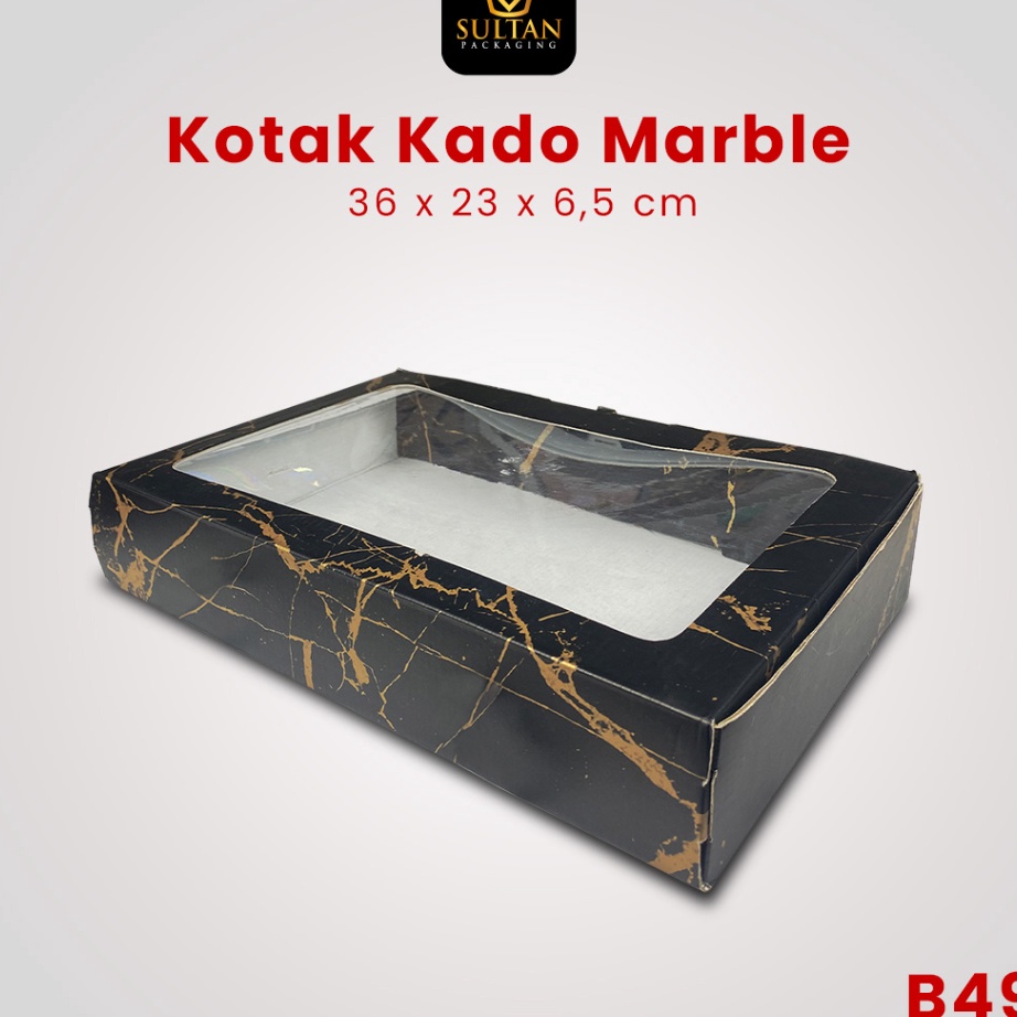 

KHUSUS KAMU Kotak Kado Marble Kotak Hampers Mika Transparan Box Hadiah Souvenir B49