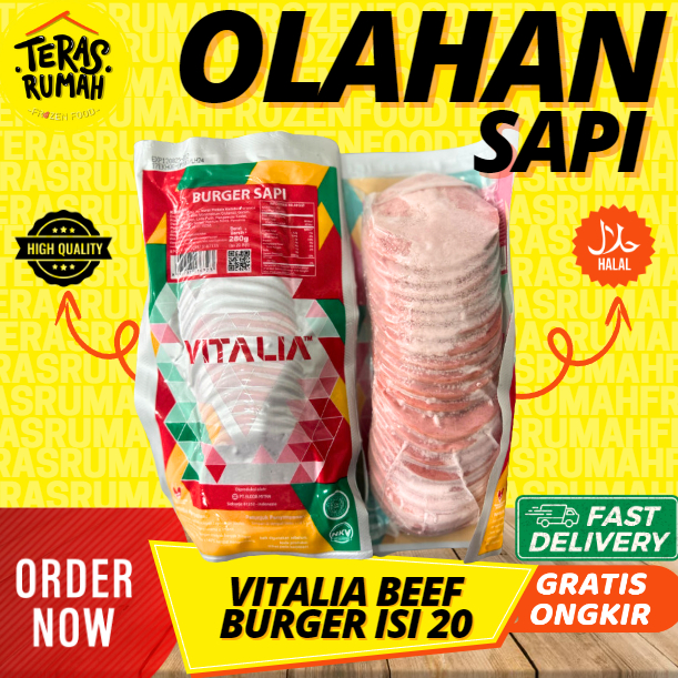 

VITALIA - BEEF BURGER DAGING SAPI ISI 20