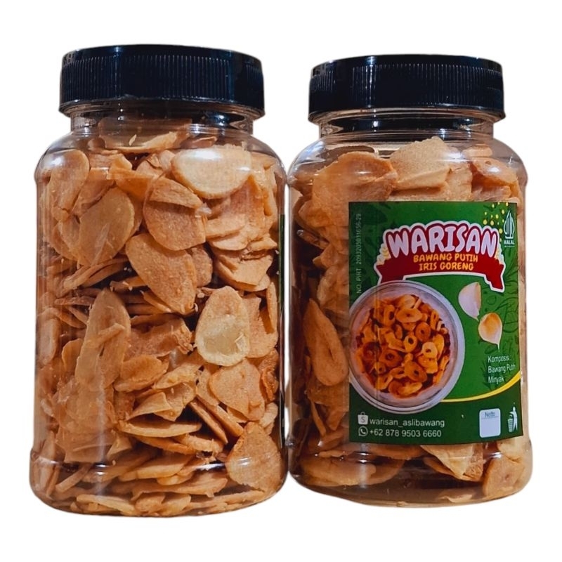 

Bawang putih goreng crispy 100gr - bawang putih goreng asli iris tanpa tepung gurih dan renyah / bawang putih asli kualitas super / crispy garlic premium