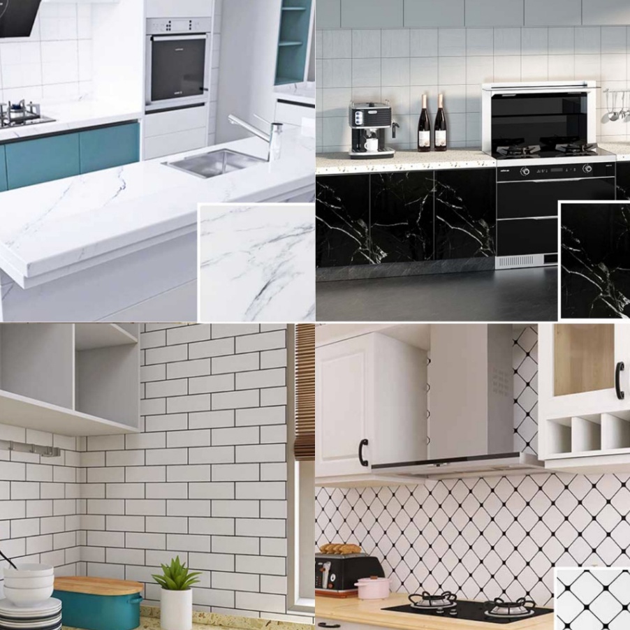 STIKER DAPUR ANTI MINYAK ANTI API WALLPAPER DINDING DAPUR ALUMUNIUM FOIL