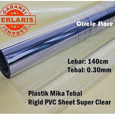 

LARISSS ABIEZZZ Plastik Mika Kaku Rigid PVC Super Clear Lebar 14cm Tebal 3mm