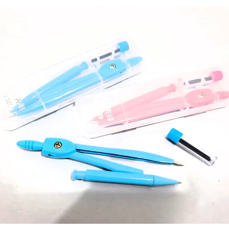 

EKSKLUSIF Harga Grosir 1LUSIN12PCS Jangka Besi Warna Plus isi pensil DCS39