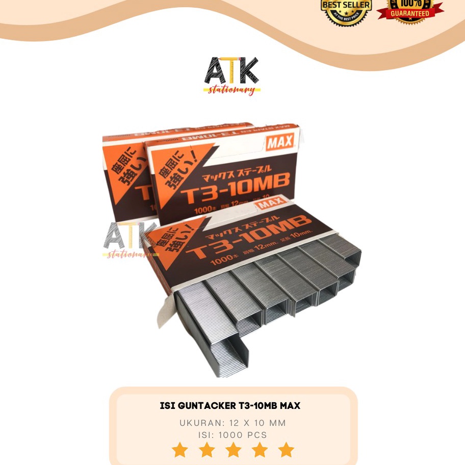 

Isi Tacker MAX T3 1MB Hekter Tembak Stapler Tembak MAX atk